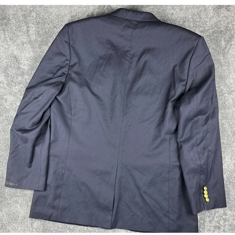 Lauren Ralph Lauren Men Navy Blue Blazer Gold Crest Buttons Sport Suit‎ Jacket